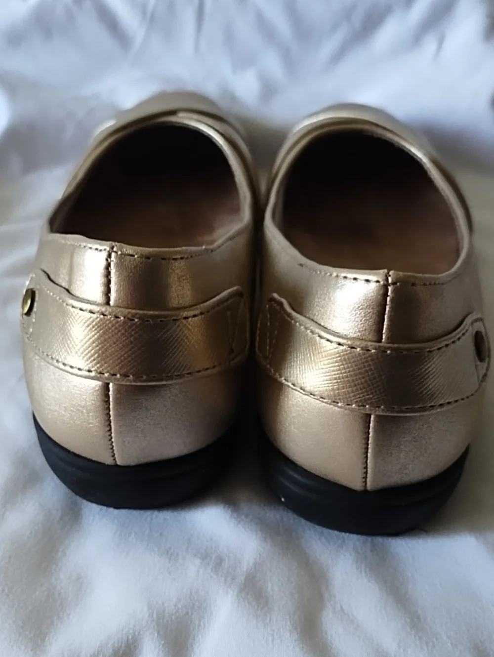 LifeStride Metallic Gold Women's Ballet Flats